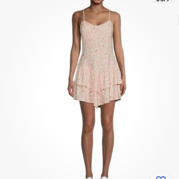 No Boundaries Jrs Sleeveless Tiered Floral Mini Dress Size XXXL/3X/21 NEW - Picture 6 of 9